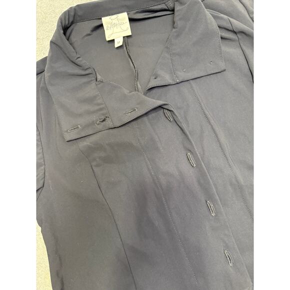 Spirithouse cotton & silk button down long black shirt size M - Picture 3 of 8